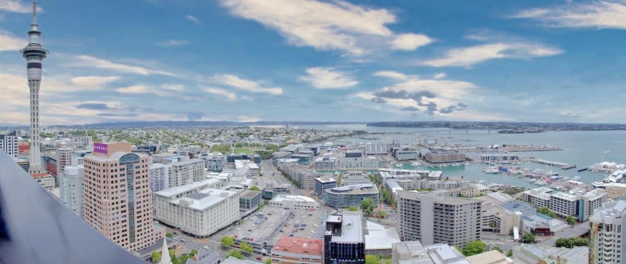 Top Floor Harbour View And Skytower View Apartment In Cbd Auckland Bagian luar foto